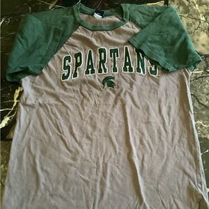 Old varsity brand michigan Spartans short sleeve tee shirt